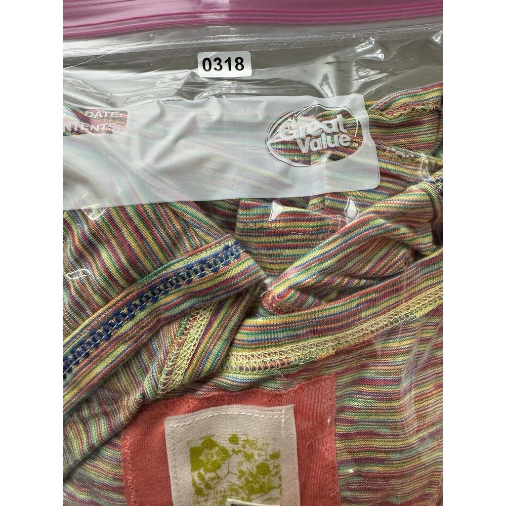 Anthropologie C Keer Rainbow 3/4 Sleeve Top Size M for Women Bright Colors - Picture 8 of 8